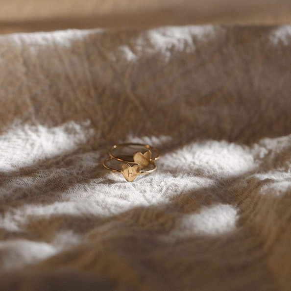 Heart Ring with Initials PW839