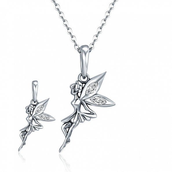 Flower Angel Pendant Necklace PWB391