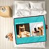 Custom Dog Blankets Personalized Pet Photo Blankets Custom Collage Blankets with 2 Photos PW286