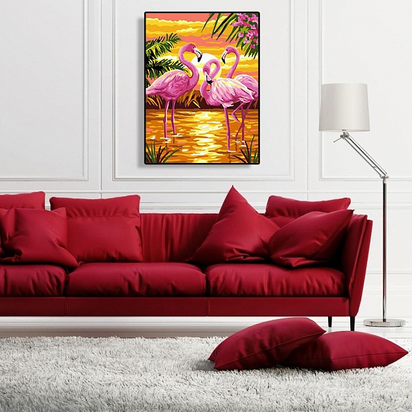 DIY Paint By Numbers Kit(40x50cm) Flamingo- PW756