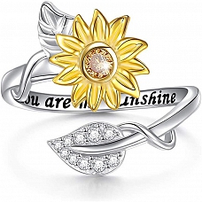 You Are My Sunshine Sunflower Ring PWB297