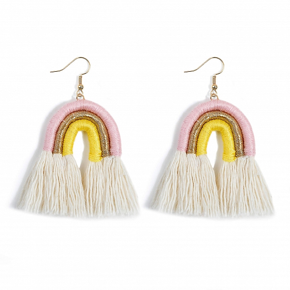 Colorful tassel earrings PWB226
