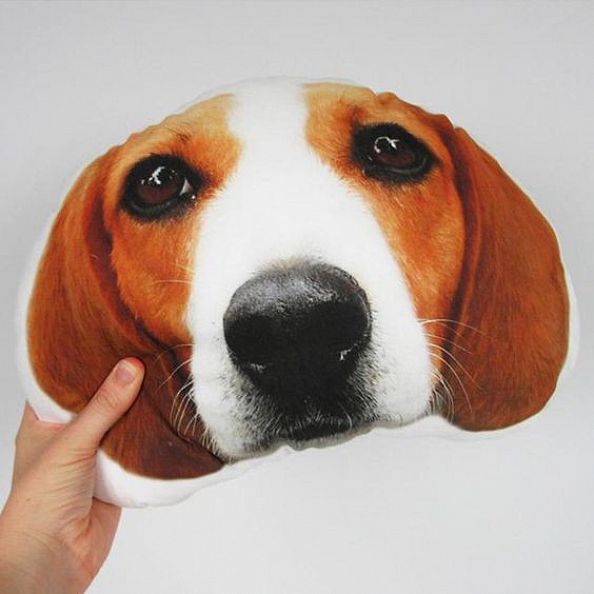 Custom Pet Photo Pillow, Custom Pet Face Pillow, 3D Portrait Pillow PW089