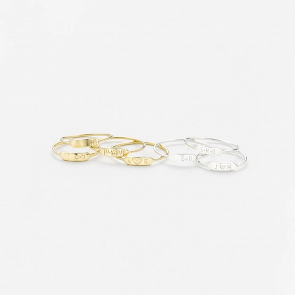 Handmade Bar Name Ring PW848