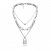 Lock Key Pendant Punk Long Chain  Layered Necklace PW828