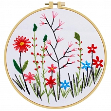 Flowers-Embroidery Kit(30x30cm) PW664