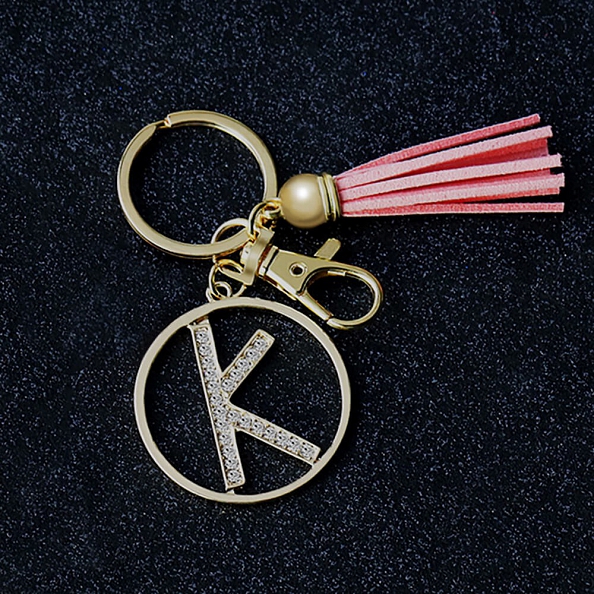 Glittering drill key chain gold PW890