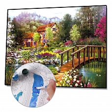 DIY Paint By Numbers Kit(40x50cm) Bridge Cottage-PW766