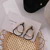 Double layer Metal Geometric Water Drop Earrings PW991