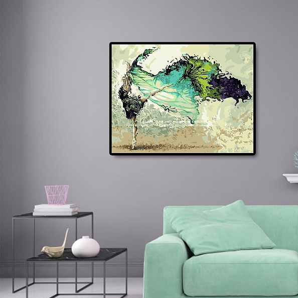 DIY -Paint By Numbers Kit(16x20in40x50cm)-Dancing Girl PW805