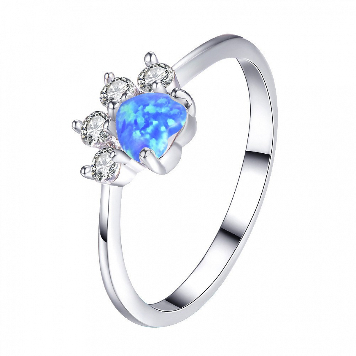 Opal & Crystal Paw Ring PWB315 - Ring - PromiseIn
