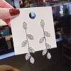 Silver Plated Vine Drop Earrings PWB557