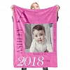 Custom Baby Photo Blanket with Name Birth Information Stroller Blanket Custom Swaddle Blanket Personalized Swaddle Blankets PW015