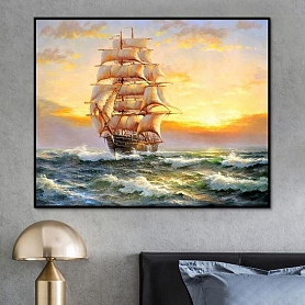 Landscape Sailboat Paint By Numbers Kits PW354