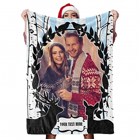 Custom Christmas Blanket  Personalized Gift PW494