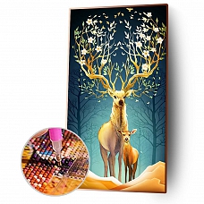5D Full Drill Diamond Painting-Deer (85*45cm) PW595