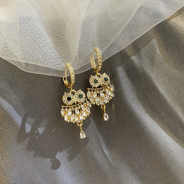 Crystal Owl Earrings PWB534