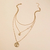 Head coin multi-layer necklace PWB183
