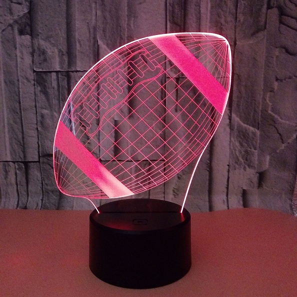 3D Rugby Illusion Lamp Gift 7/16 Colors PW552