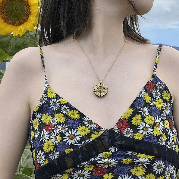 Sunflower Necklace for Daughter-You are A Badass PWB143