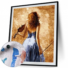 DIY Paint By Numbers Kit(40x50cm)-Violin Woman PW786