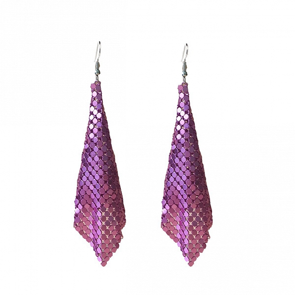 Metallic sparkly tassel earrings PWB166