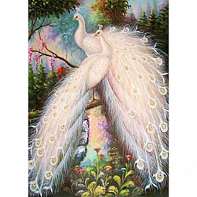 5D Full Round Drill Diamond Painting-Peafowl PW721