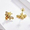 18K Gold Bee Stud Earrings PWB436