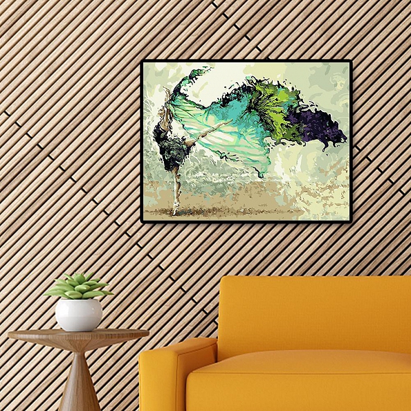 DIY -Paint By Numbers Kit(16x20in40x50cm)-Dancing Girl PW805