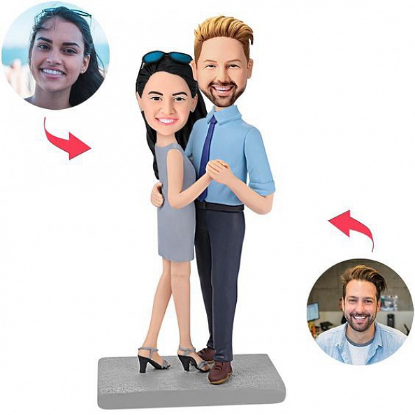 Happy Dancing Couple Custom Bobblehead PW315