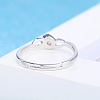 Interwined Heart Silver Ring PWB502