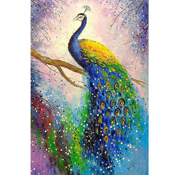 5D DIY Full Drill Diamond Painting-Peacock PW661