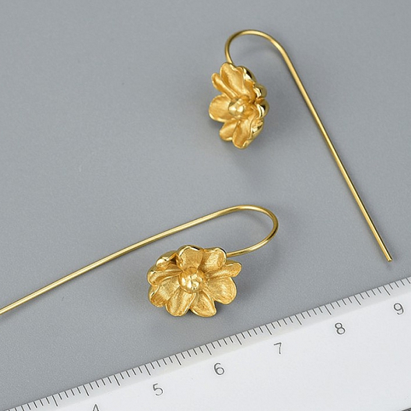 Natural Beautiful Jasmine Dangle Earrings PWB452