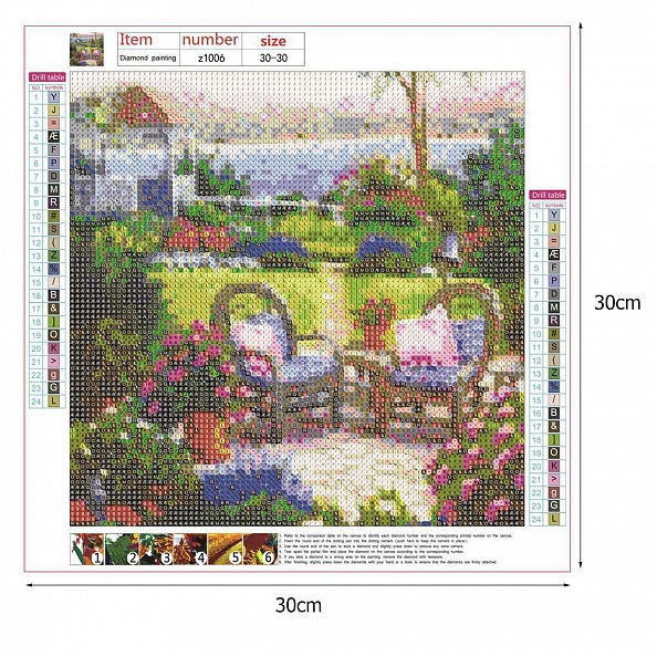 DIY 5D Full Round Drill Diamond Painting-Garden PW724