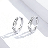 Simple Sterling Silver Hoop Earrings PWB526
