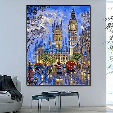 Landscape London Night Paint By Numbers Kits PW098
