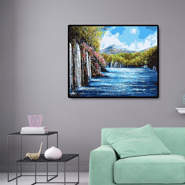 DIY Paint By Numbers Kit(16x20in40x50cm)-River Course PW804