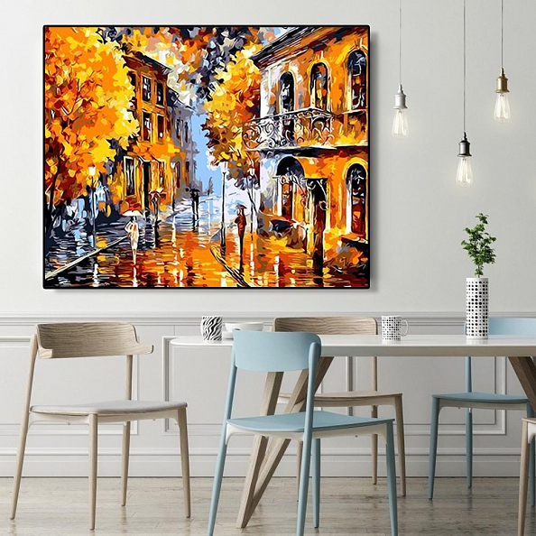 DIY Paint By Numbers Kit(16x20in40x50cm) Street View PW789