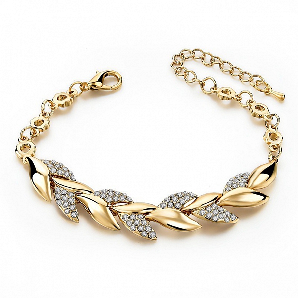 Gold leaf bracelet PWB189 Bracelets PromiseIn