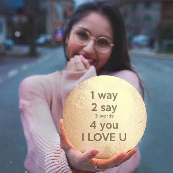 Moon Lamp With Photo 16 Colors PW028