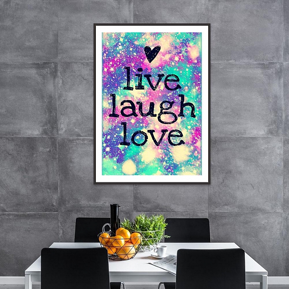 DIY Full Drill Round Diamond Painting Starry Sky Words  PW698