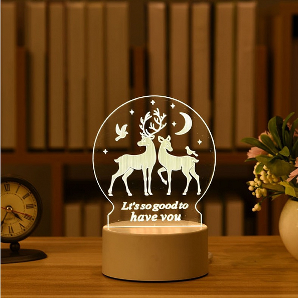 Customized 3D Illusion Lamp Gift-Dear Love PW563