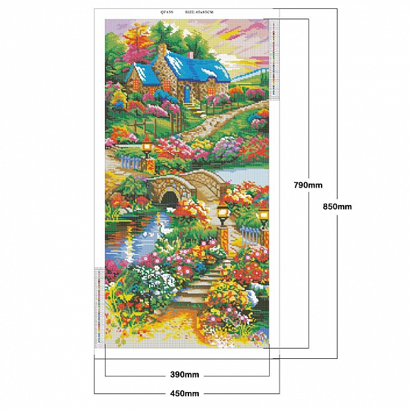 DIY Flower Crystal Rhinestone Diamond Painting(85*45cm) - Countryside PW778