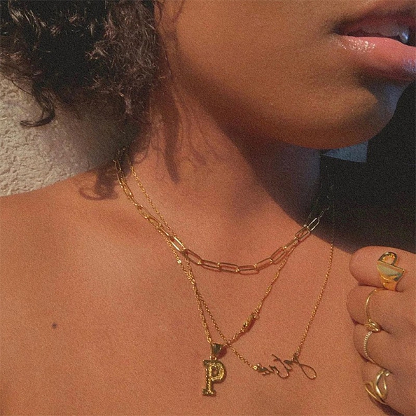 Alphabet Pendant in 18k Gold Plated PWB023