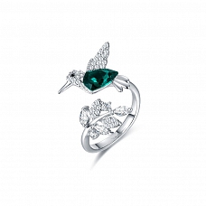 925 Sterling Silver Hummingbird Ring PWB373