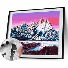Diy Paint by Number Kits - Snow Mountain - PW645
