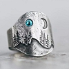 Silver Nature Mountain Range Ring PWB238