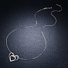 Infinity and Heart Paving Necklace PWB391