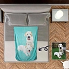 Custom Dog Blankets Personalized Pet Photo Blankets Painted Art Portrait Fleece Blanket PW001