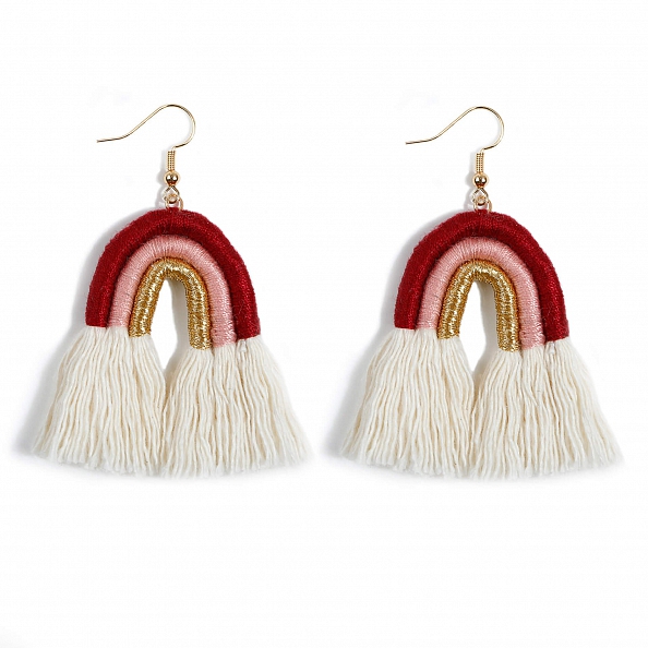 Colorful tassel earrings PWB226
